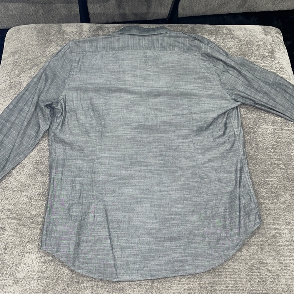 Express Button Down Fitted Long Sleeve Shirt - image 2